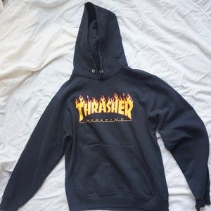 Thrasher flame logo hoodie